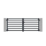 Portail battant - casanoov - antelao - 3m h. 110cm - gris anthracite - aluminium Portail battant - casanoov - antelao - 3m h. 110cm - gris anthracite - aluminium