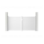 Portail battant - casanoov - eiger - 3m h. 145cm - blanc - aluminium