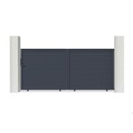 Lot portail coulissant et motorisation - casanoov - eiger - 35m h. 147cm - aluminum - gris anthracite ... Lot portail coulissant et motorisation - casanoov - eiger - 35m h. 147cm - aluminum - gris anthracite ...