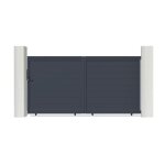 Lot portail coulissant et motorisation - casanoov - eiger - 3m h. 147cm - aluminum - gris anthracite ... Lot portail coulissant et motorisation - casanoov - eiger - 3m h. 147cm - aluminum - gris anthracite ...