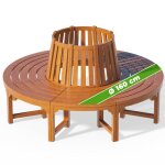 Casaria® banc de jardin rond Ø 160 cm en bois deucalyptus certifié fsc® robuste banc circulaire tour ... Casaria® banc de jardin rond Ø 160 cm en bois deucalyptus certifié fsc® robuste banc circulaire tour ...