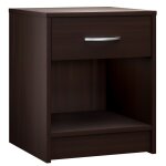 Casaria table de chevet wenge table de nuit 35x40x50cm avec un tiroir niche meuble de rangement chambre ...
