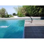 Cascade inox fontaine piscine bassin modle mini cobra hauteur 35cm / largeur 105cm / profondeur 33cm ...