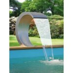 Cascade inox ubbink mamba led pour tous types de piscine - eclairage 20 led bleu intgr