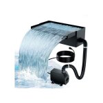 Cascade solaire - resteq - biling - 30 cm - inox - pompe 40w 2500 l / h