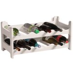 Casier  bouteilles modulable artecsis 12 bouteilles ? cave  vin en plastique 60x28x28 cm (lxlxh) blanc ...