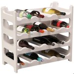 Casier  bouteilles modulable artecsis 24 bouteilles ? cave  vin en plastique 60x28x54 cm (lxlxh) blanc ...