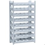 Casier  bouteilles modulable artecsis 48 bouteilles ? cave  vin en plastique 60x28x106 cm (lxlxh) gris ...