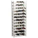 Casier  bouteilles modulable artecsis 72 bouteilles ? cave  vin en plastique 60x28x158 cm (lxlxh) blanc ...