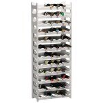 Casier  bouteilles modulable artecsis 72 bouteilles ? cave  vin en plastique 60x28x158 cm (lxlxh) gris ...