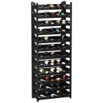 Casier  bouteilles modulable artecsis 72 bouteilles ? cave  vin en plastique 60x28x158 cm (lxlxh) noir ...