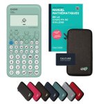 Calculatrice casio fx - 92 collge avec housse de protection gris fonc et manuel (88 pages din a5) ? ...