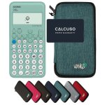 Calculatrice casio fx - 92 collge avec housse de protection wyngs incluse turquoise - calculatrice scientifiq ...