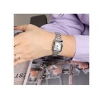 Casio index chiffres romains - carre pour femmes - bracelet en acier inoxydable