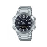 Montre homme - casio - amw - 870d - 1a - acier inoxydable - affichage num�rique / analogique - �tanche ...
