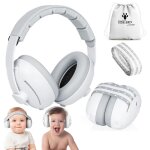 Casque anti bruit 2en1 pour b�b� - masee - abs - r�glable - protection auditive - gris