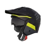 Casque atv quad shot race gear jump tricks black neon tellow matt