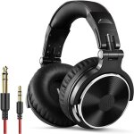 Casque audio filaire dj pour piano et guitare - avec microphone - super bass - pliable - avec port de ...