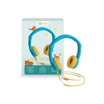 Casque audio lunii compatible avec ma fabrique  histoire et flam bleu et jaune