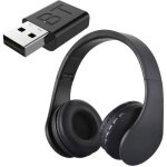 Casque audio casque tv sans fil rechargeable multifonction bluetooth casque ecouteur avec radio fm transmetteu ...