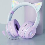 Casque bluetooth enfant fille pliable avec led rgb son stéréo basses cadeau de noël pour les enfants Casque bluetooth enfant fille pliable avec led rgb son stéréo basses cadeau de noël pour les enfants