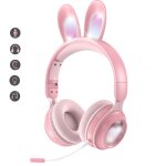 Casque bluetooth enfant pour filles stro sans fil microphone pliable et ajustable idal pour lcole ...