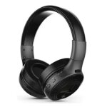 Casque bluetooth sans fil lecteur mp3 radio fm micro noir Casque bluetooth sans fil lecteur mp3 radio fm micro noir