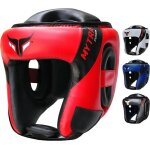 Casque de boxe - mytra - fusion ad1 - rouge - protection optimale - confort ergonomique