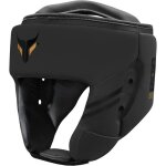 Casque de boxe mytra fusion black 90 ? protection tte et oreilles ? mma kickboxing ? noir ? similicuir ...