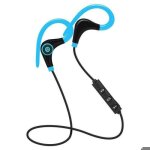 Casque couteur sport bluetooth sans fil oreillette stro 4. 1 couteurs crochet bleue