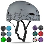 Casque enfant apollo ? casque rglable pour trottinette vlo skate ? cracked l / xl