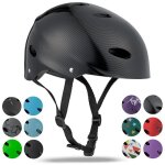 Casque enfant apollo ? casque rglable pour trottinette vlo skate ? dark carbon l / xl