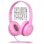 Casque enfant filaire - casque audio enfant fil 3. 5 mm pour ipad / tablette / tlphone 60 autocollants ...