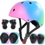 Casque pour enfants avec genouillres - aqsacokiya - coudires et protge - poignets - casque vlo enfant ...
