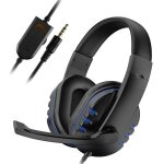 Casque filaire gaming avec micro audio st�r�o 3. 5mm compatible ps4 4 pc et ordinateurs