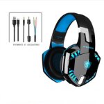 Casque gamer bluetooth kotion each avec son 7. 1 surround et basses puissantes