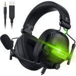 Casque gaming casque audio stro avec micro pour ps4 ps5 pc xbox one switch casque avec coussinets en ...