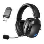 Casque gaming - einnenffer - sans fil - micro antibruit amovible - bluetooth / usb / 3. 5 mm - pour pc ...