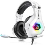 Casque gaming pour ps5 pc ps4casque gamer pour micro rgb 7 couleurs transducteurs 50mm st�r�o basse micro ...