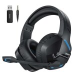 Casque gaming sans fil avec micro anti - bruit pour ps4 ps5 pc playstation 4 5 24g + bluetooth blue Casque gaming sans fil avec micro anti - bruit pour ps4 ps5 pc playstation 4 5 24g + bluetooth blue