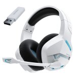 Casque gaming sans fil avec micro anti - bruit pour ps4 ps5 pc playstation 4 5 24g + bluetooth white Casque gaming sans fil avec micro anti - bruit pour ps4 ps5 pc playstation 4 5 24g + bluetooth white