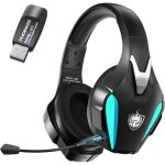 Casque gaming sans fil pour ps5 pc ps4 son surround 71 casque gamer wireless 24ghz usb avec micro antibruit ...