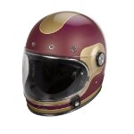 Casque intgral rtro stormer advance burgundy gold pearly