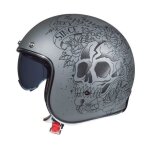 Casque jet mt helmets le mans 2 sv skull & roses a2 Casque jet mt helmets le mans 2 sv skull & roses a2