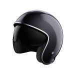 Casque jet rtro stormer prime black pearly
