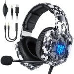 Casque de jeu avec micro pour ps4 ps5 xbox pc son surround 7. 1 supra - auriculaire et jack 35 mm filaire ...
