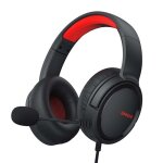 Casque de jeu avec micro pour xbox xs xbox one ps4 ps5 pc et ns casque filaire - rouge