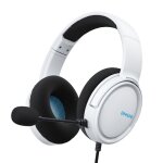 Casque de jeu avec micro pour xbox xs xbox one ps4 ps5 pc et ns casque filaire - blanc