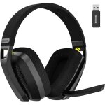 Casque de jeu sans fil 24 ghz avec micro pivotant pour ps5 ps4 pc mac playstation 4 5 noir
