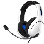 Casque - micro pdp lvl50 ps4 blanc - conception l�g�re et bandeau confortable - micro r�ducteur de bruit ...